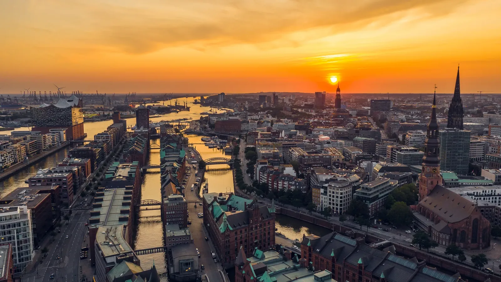 Luftbild von Hamburg